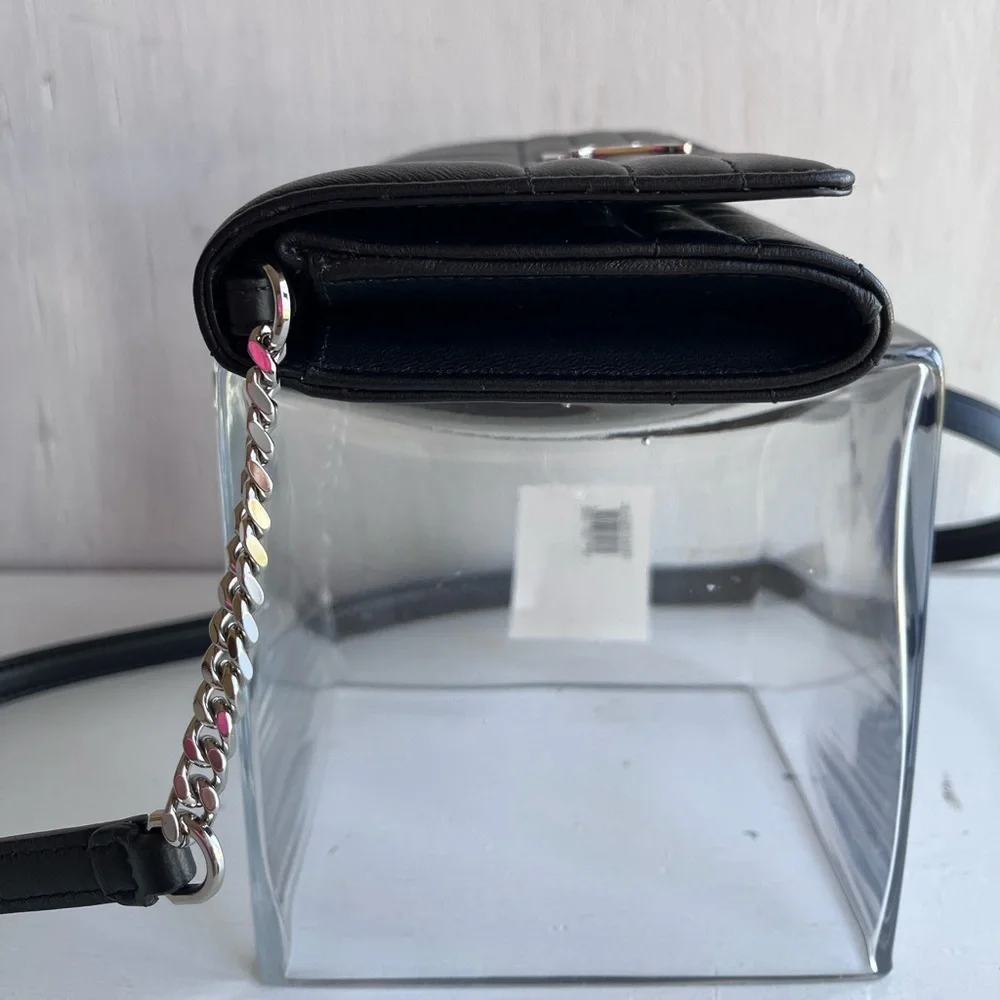 BURBERRY Lola Quilted Leather Wallet on a Strap- Black